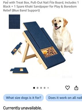 Dog Nail File Board with Pull-Out Treat Box - Navy unopened.
